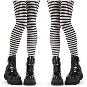 Gothic Opaque Striped Tights